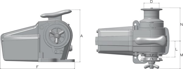 Lofrans Tigres Windlass Dimensions