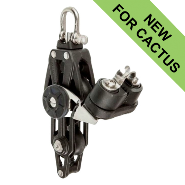 Holt HT95303 Nautos Plain Bearing Block - Violin Swivel c/w Cleat and Becket - 45mm