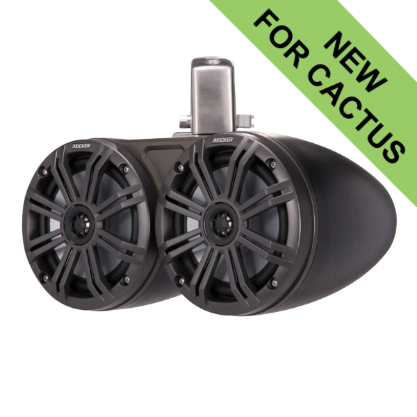 Kicker KA45KMTDC65 Dual Tower Coaxial Speaker System c/w LED - 6.5 Inch / 165mm - Black