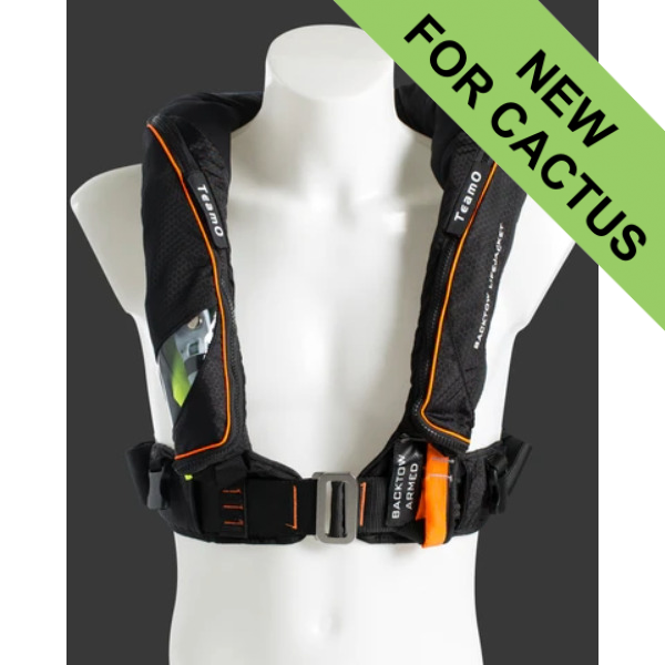 TeamO 170N Offshore BackTow Lifejacket - Pro Sensor Elite - Black / Orange