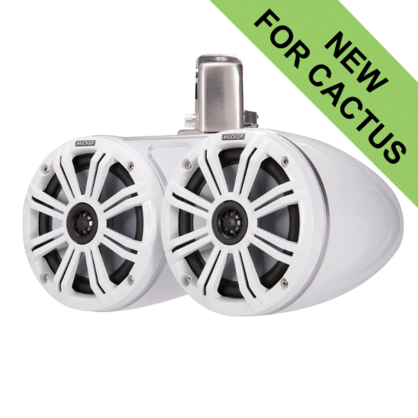 Kicker KA45KMTDC65W Dual Tower Coaxial Speaker System c/w LED - 6.5 Inch / 165mm - White