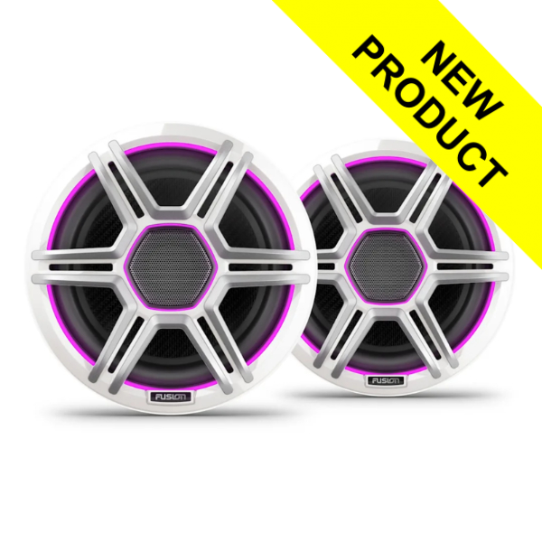 Fusion AP-FL77SPW Apollo LED Marine Speakers - 7.7inch / 400W - Sports White - Pair