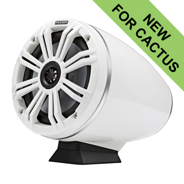 Kicker KA46KMFC65W Flat Mount Tower Coaxial Speaker System c/w LED - 6.5 Inch / 165mm - White