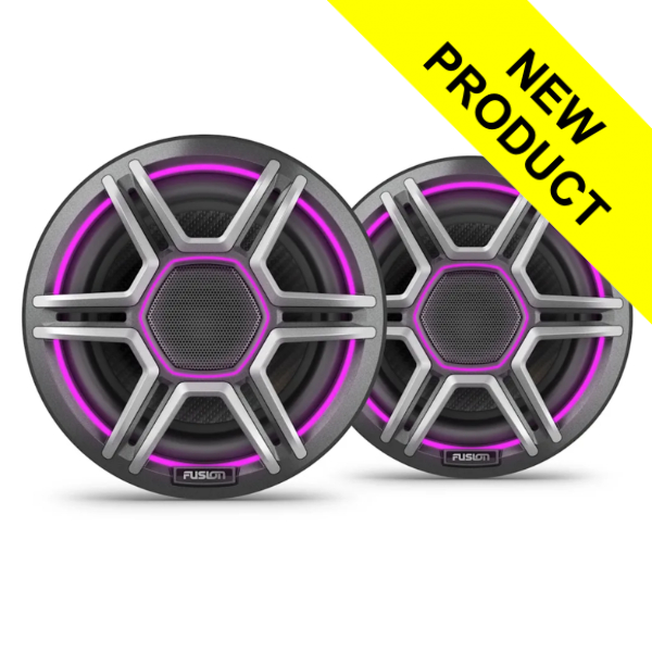 Fusion AP-FL65SPG Apollo LED Marine Speakers - 6.5inch / 300W - Sports Grey - Pair