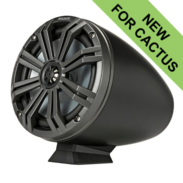 Kicker KA46KMFC8 Flat Mount Tower Coaxial Speaker System c/w LED - 8 Inch / 200mm - Black