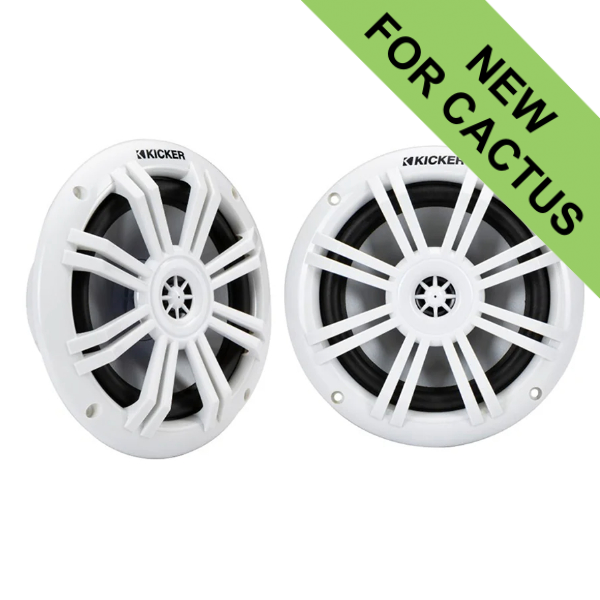 Kicker KA49KM604W Marine Coaxial Speaker System - 6.5 Inch / 165mm - White