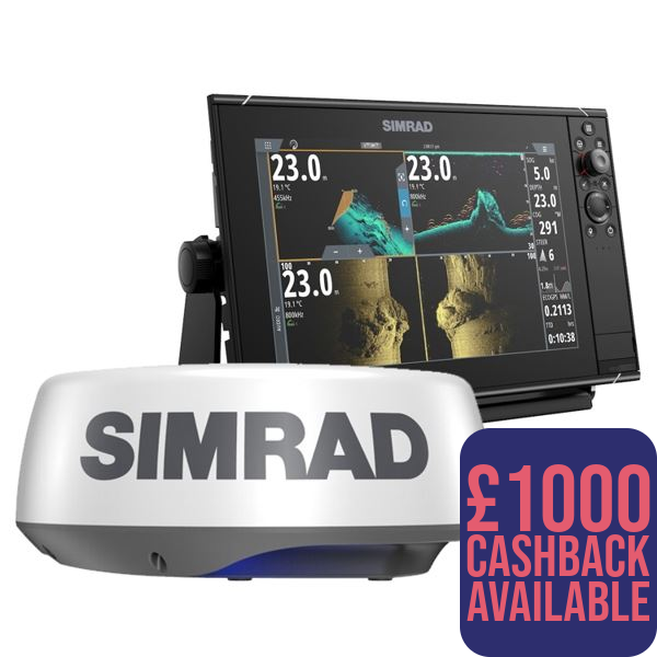 Simrad NSS12 evo3s 12 Inch MFD With World Base Map And Halo 20+ Radar Bundle