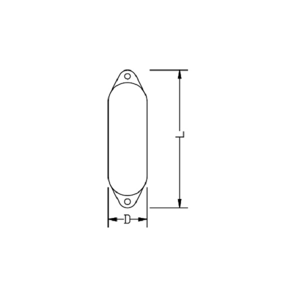 Anchor Marine Standard Fenders - A0453WH - 27 x 85 (11 x 33) - White - Image 2