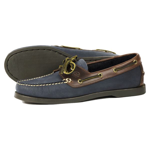 Apache Moose Gybe Deck Shoes - Navy/Oak - Size 41