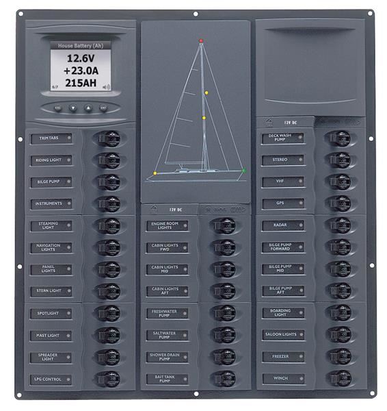 BEP 12v Dc Circuit Breaker Panel 32 Way Cruiser Digital (NC32Y-DCSM)