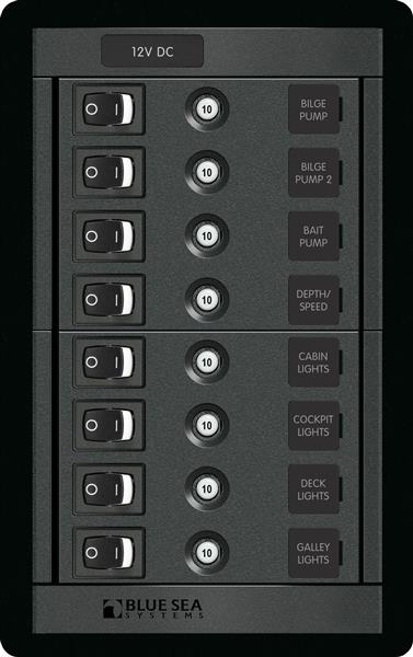 Blue Sea 360 Dc Circuit Breaker Panel 8 Pos