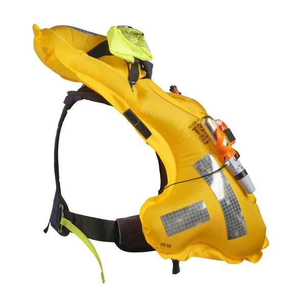 Crewsaver Ergofit 190N ISO Single Hammar Lifejacket w/ Hood w/ Harness Navy/Lime - Image 3