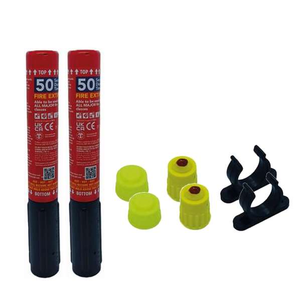 Fire Safety Stick FSS-50 Portable Fire Extinguisher - 50s Discharge - Twin Pack