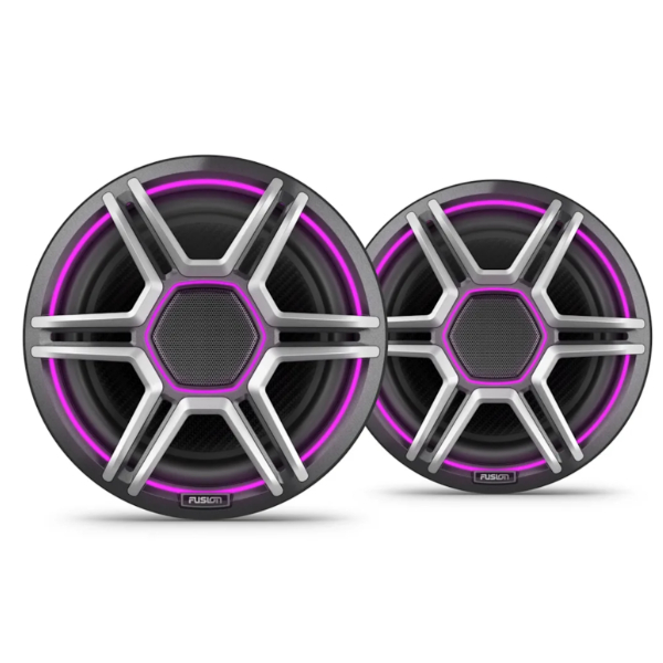 Fusion AP-FL88SPG Apollo LED Marine Speakers - 8.8inch / 520W - Sports Grey - Pair