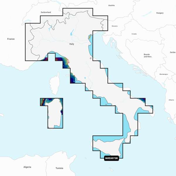 Garmin Navionics Vision+ NVEU073R Italy  Lakes & Rivers