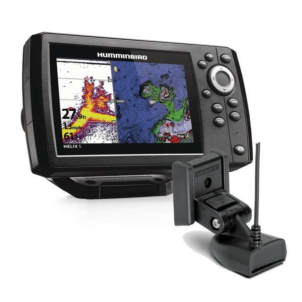 Humminbrid Helix 5 Chirp G3 Plotter / Sounder (Metric) With Transom Mounted Transducer (Metric)