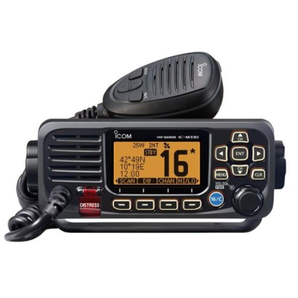 Icom IC-M330GE Compact Fixed Marine VHF/DSC Radio c/w GPS Receiver - Image 2