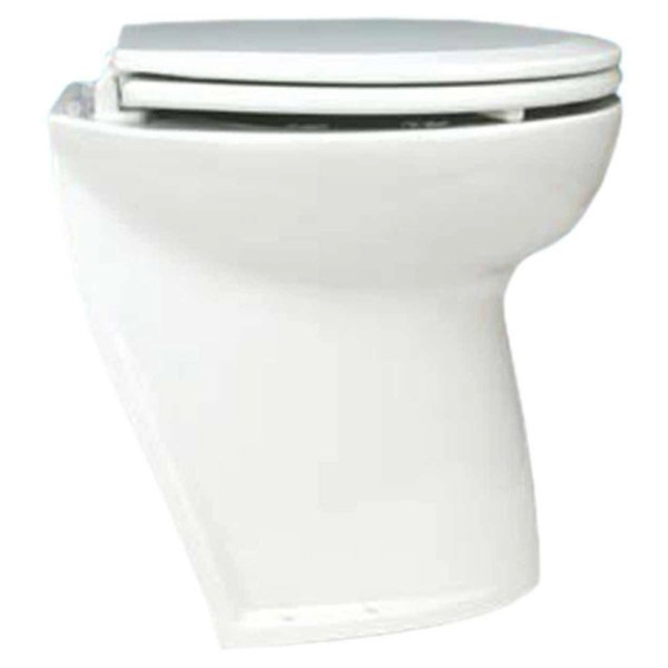 Jabsco 58220-3012 Marine Electric Toilet - Deluxe Flush / Raw Water - 17in Angled Back - 12V