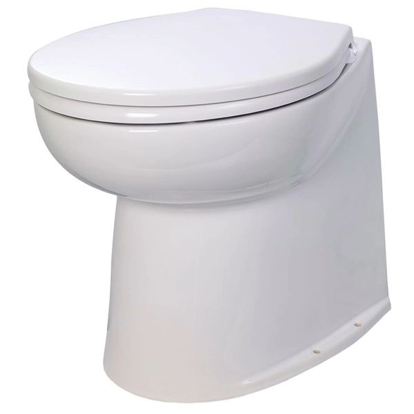 Jabsco 58040-3024 Marine Electric Toilet - Deluxe Flush / Fresh Water - 17in Straight Back - 24V