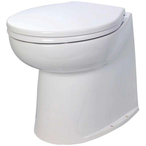 Jabsco 58080-3024 Marine Electric Toilet - Deluxe Flush / Fresh Water - 14in Straight Back - 24V