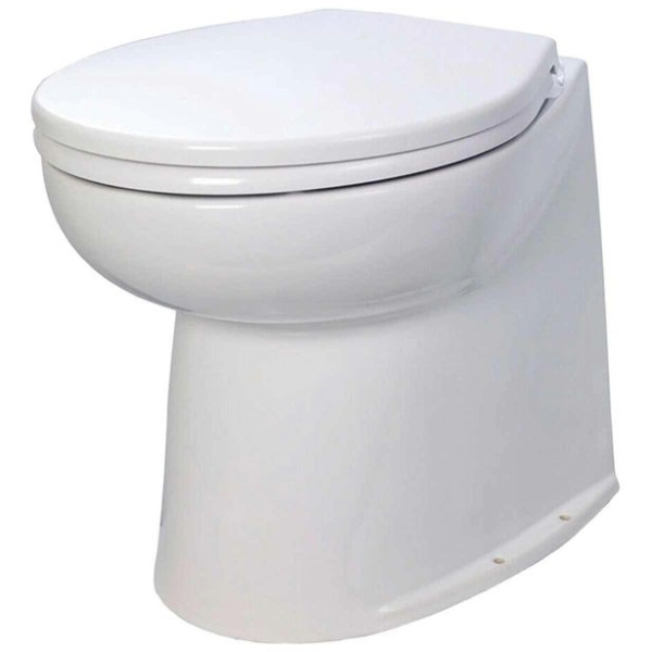 Jabsco 58280-3012 Marine Electric Toilet - Deluxe Flush / Raw Water - 14in Straight Back - 12V