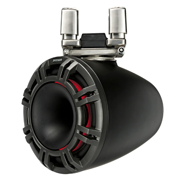 Kicker KA44KMTC94 Marine Horn Loaded Coaxial Tower Speaker System c/w LED - 9 Inch / 230mm - Black