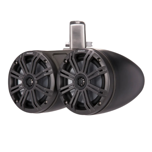 Kicker KA45KMTDC65 Dual Tower Coaxial Speaker System c/w LED - 6.5 Inch / 165mm - Black