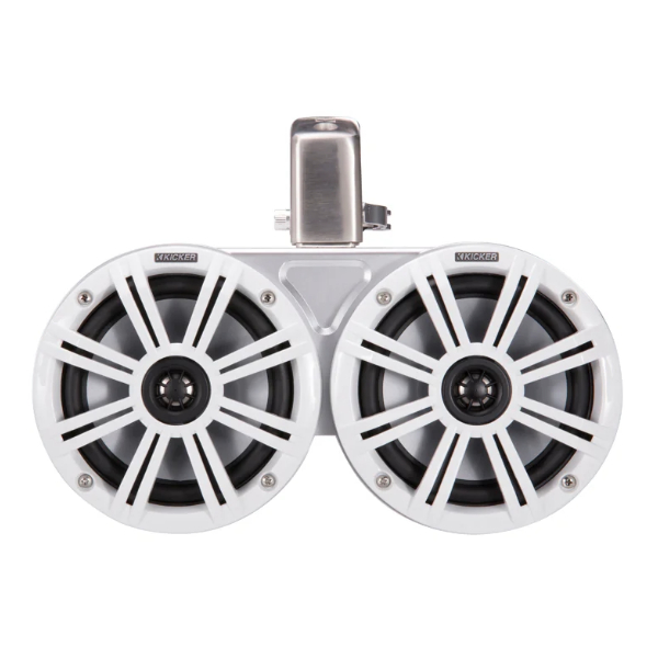 Kicker KA45KMTDC65W Dual Tower Coaxial Speaker System c/w LED - 6.5 Inch / 165mm - White - Image 2