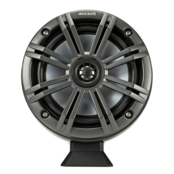 Kicker KA46KMFC65 Flat Mount Tower Coaxial Speaker System c/w LED - 6.5 Inch / 165mm - Black - Image 2