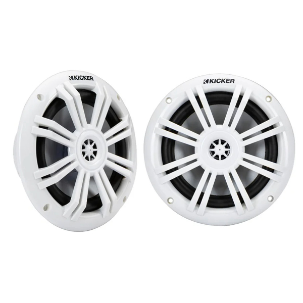 Kicker KA49KM604W Marine Coaxial Speaker System - 6.5 Inch / 165mm - White