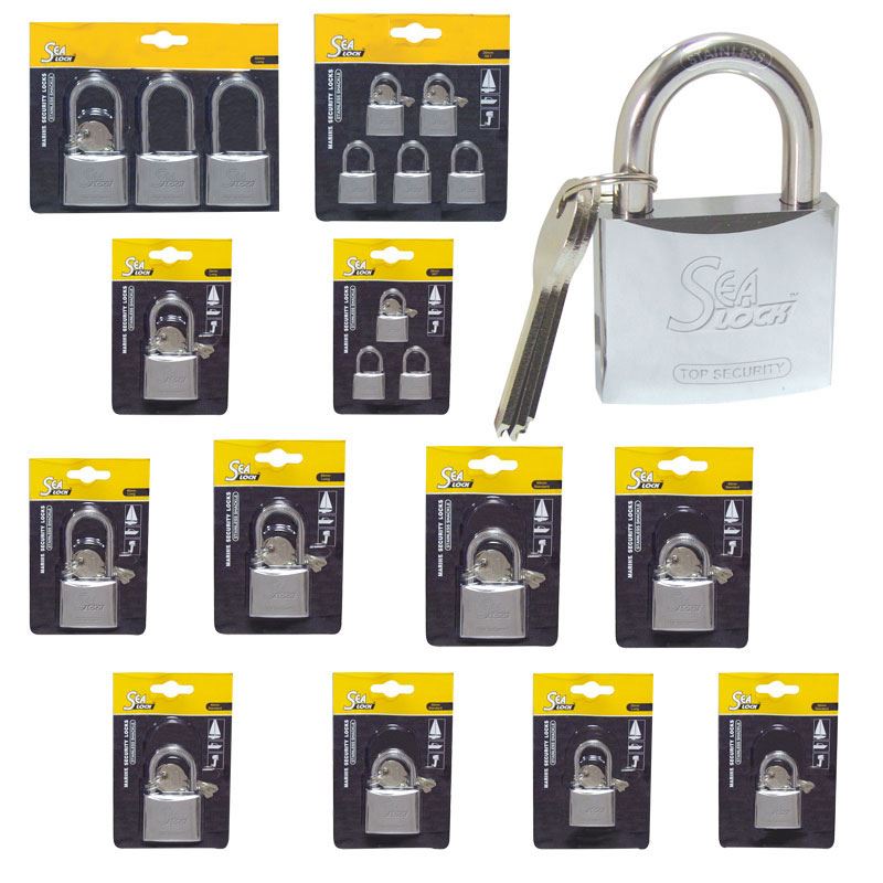 Marine Padlock. Sealock. W/long Shackle. 50mm