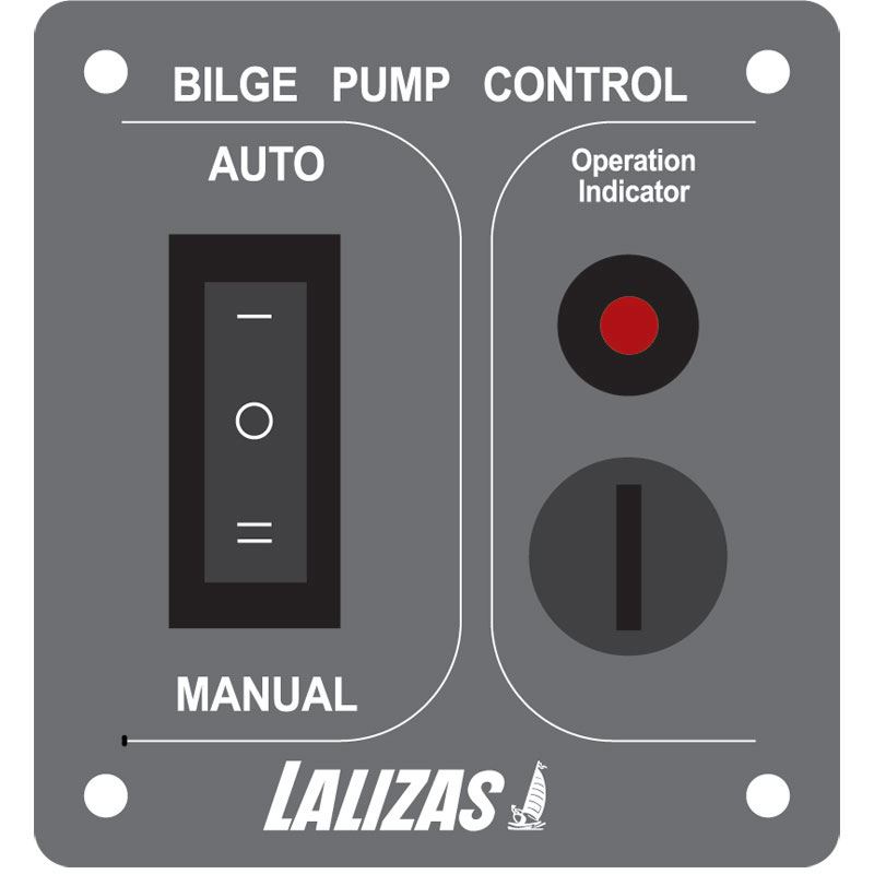 Pump Switch On-off-mon. W/ Light. Inox 316. Charcoal. 12/24v