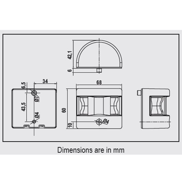 Lalizas FOS LED 12 Stern Light - Side Mount 135 Deg With White Housing - Image 2