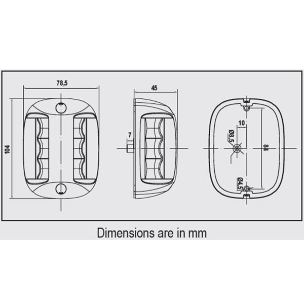 Lalizas FOS LED 20 Masthead Light 225 Deg With White Housing - Image 2