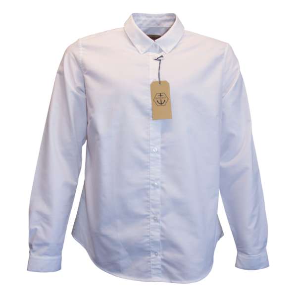 MainDeck Ladies Oxford Cotton Shirt - White - Size 10