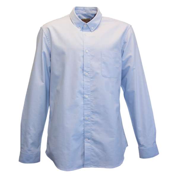 MainDeck Mens Oxford Cotton Shirt - Light Blue - S