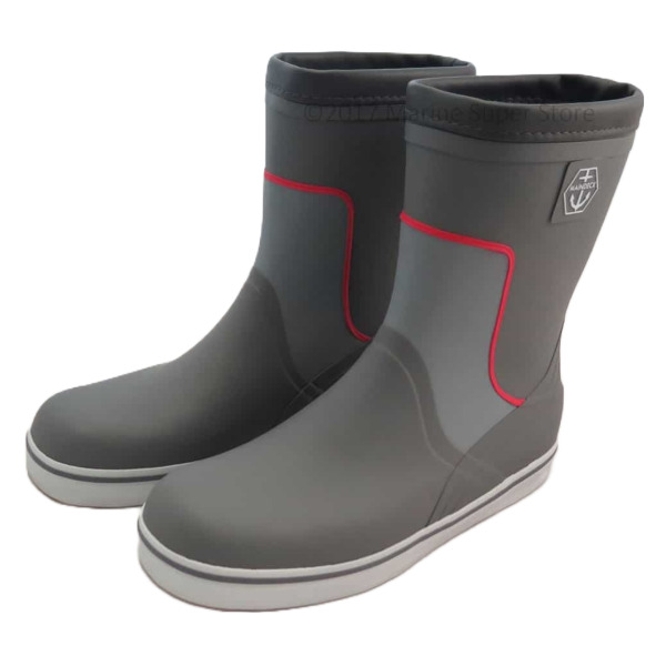 Maindeck Short Grey Rubber Boots - Size 3.5
