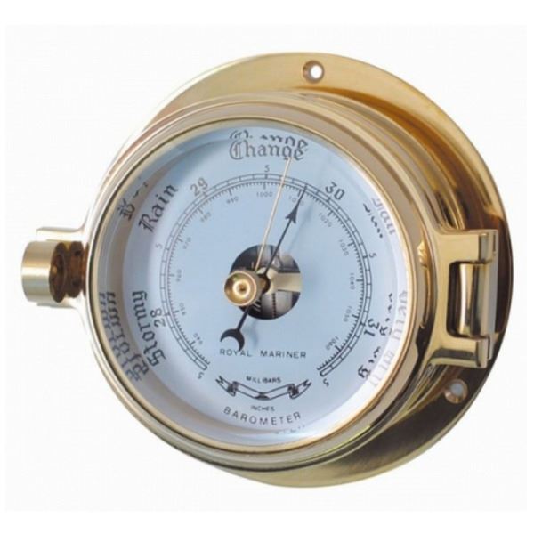 Meridian Zero Channel Solid Barometer - Brass - 3 Inch