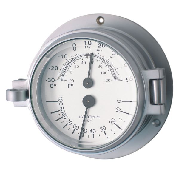 Meridian Zero Channel Thermometer / Hygrometer - Matt Chrome