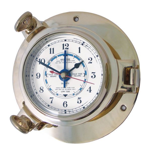 Meridian Zero 6 Brass Porthole Clock
