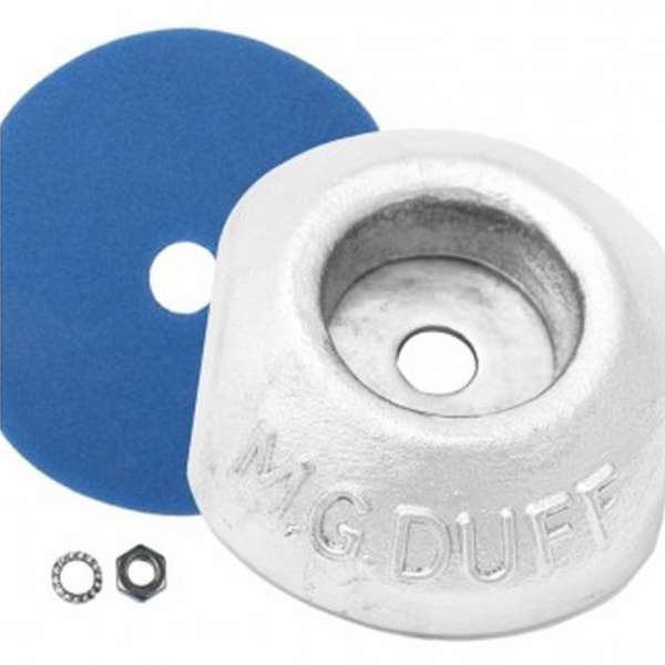 MG Duff ZD56 4 Inch Diameter Disc Anode With Backing Sheets Nuts & Washers