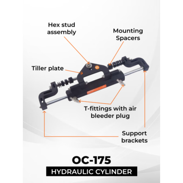 Multiflex OH-300-T8 Hydraulic Steering Kit - Twin Engines up to 300HP - Image 2