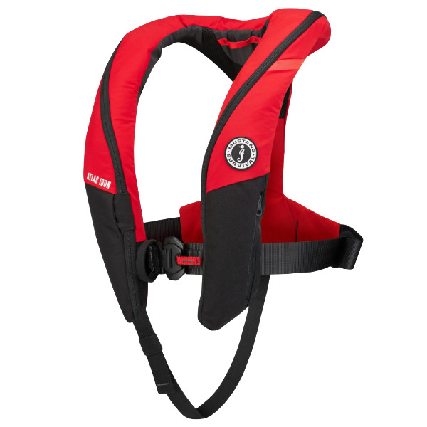 Mustang Atlas 190 DLX Pro Sensor Automatic Life Jacket - Red / Black