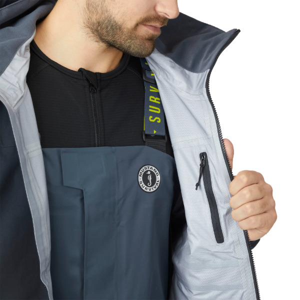 Mustang Mens Taku Waterproof Jacket - Admiral Grey - Medium - Image 3