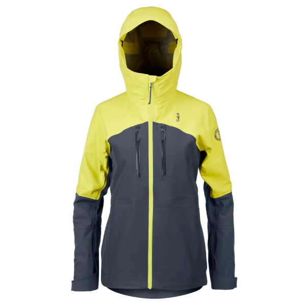 Mustang Womens Taku Waterproof Jacket - Admiral Grey / Mahi Yellow - Medium - Image 2