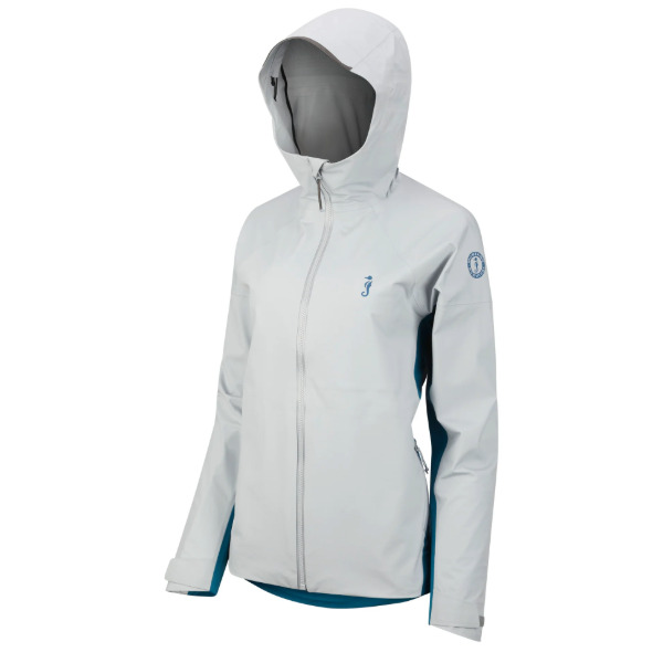 Mustang Womens Callan Waterproof Jacket - Mid Grey - Ocean Blue - X-Large - Image 2