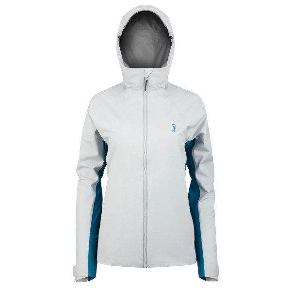 Mustang Womens Callan Waterproof Jacket - Mid Grey - Ocean Blue - X-Large