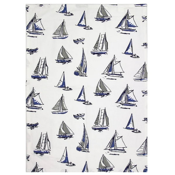 Nauticalia 53006 Boats Tea Towel - 71 x 51cm