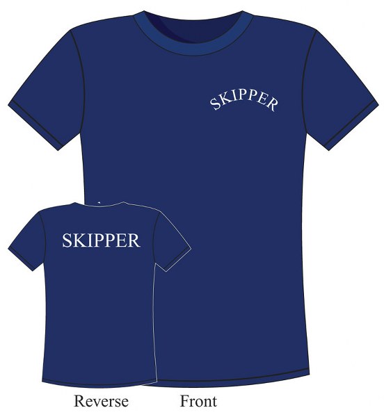 Nauticalia Skipper Crew T-Shirt- navy- Sizes M to XL