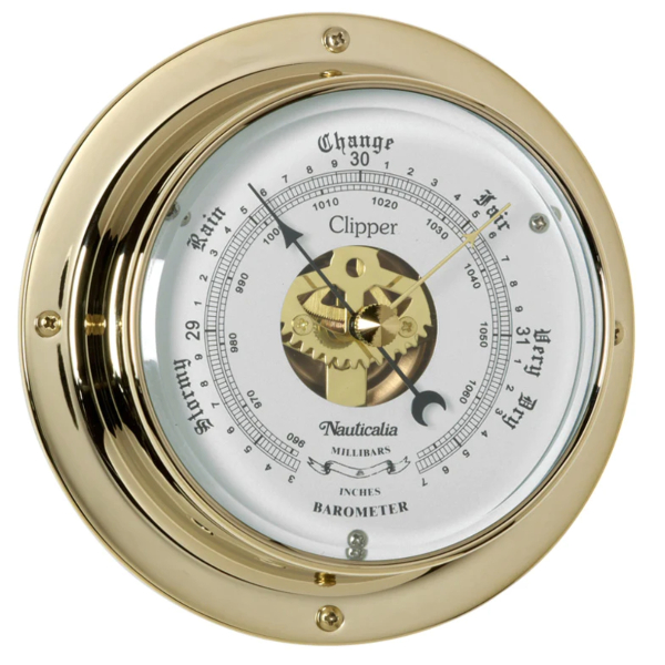 Nauticalia Clipper Barometer - QuickFix - Brass - 4.5 Inch